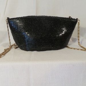 Black Sequin Evening Bag